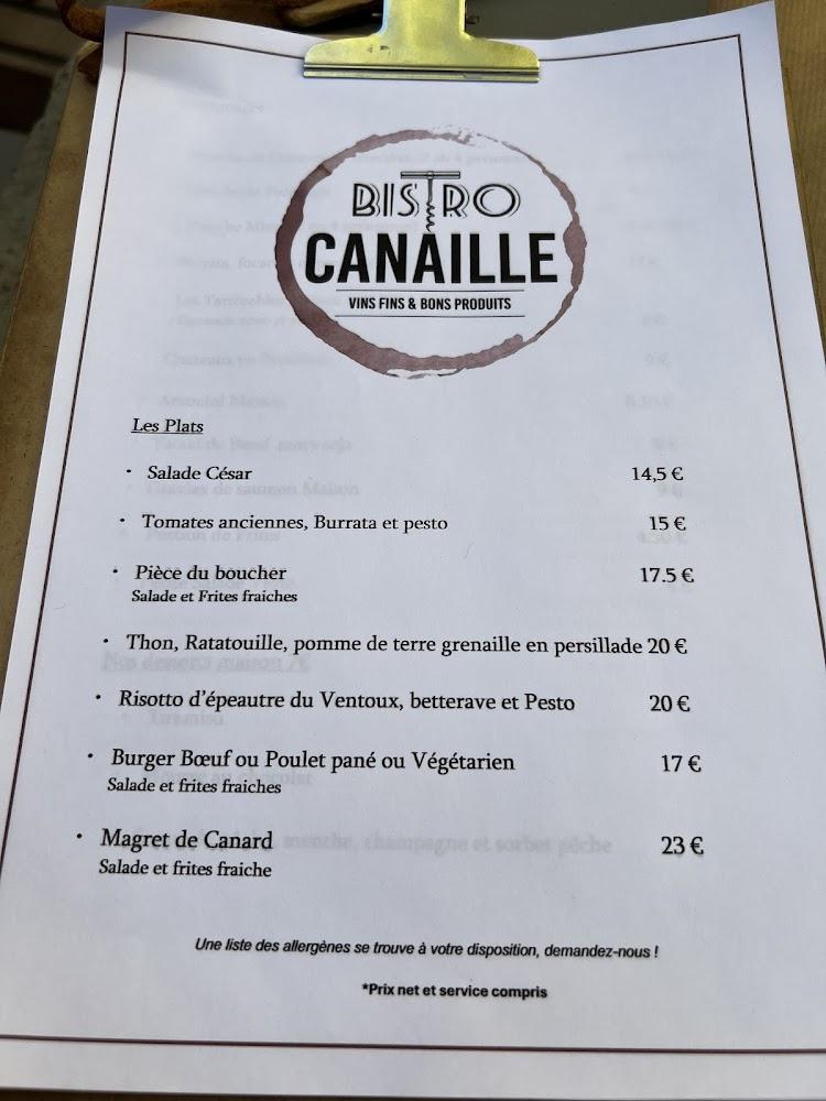 Bistro canaille - Menu Image 2